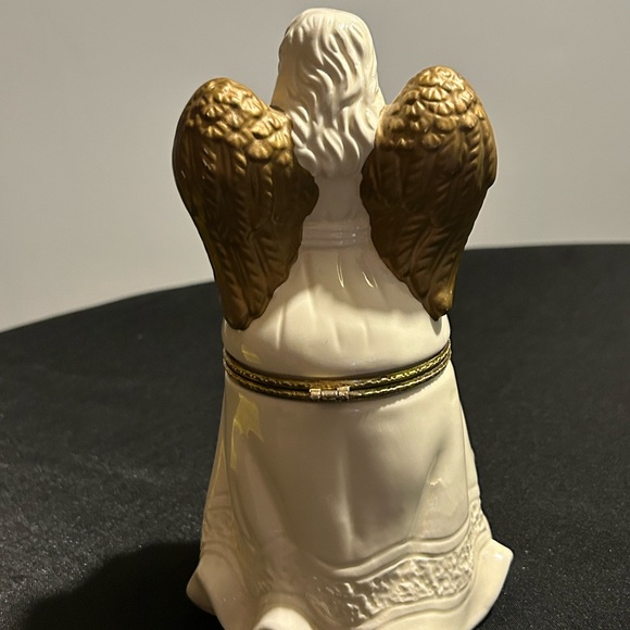 Vintage Angel Hinged Box Porcelain Gilded - Picture 6 of 10